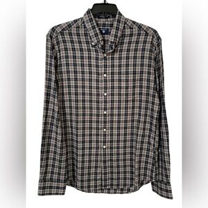 Gant Men’s Nautical Blue Windblown Slim Cotton Oxford button down shirt Large